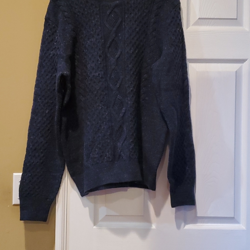 Thick Navy Blue Sweater with beautiful stitch work
